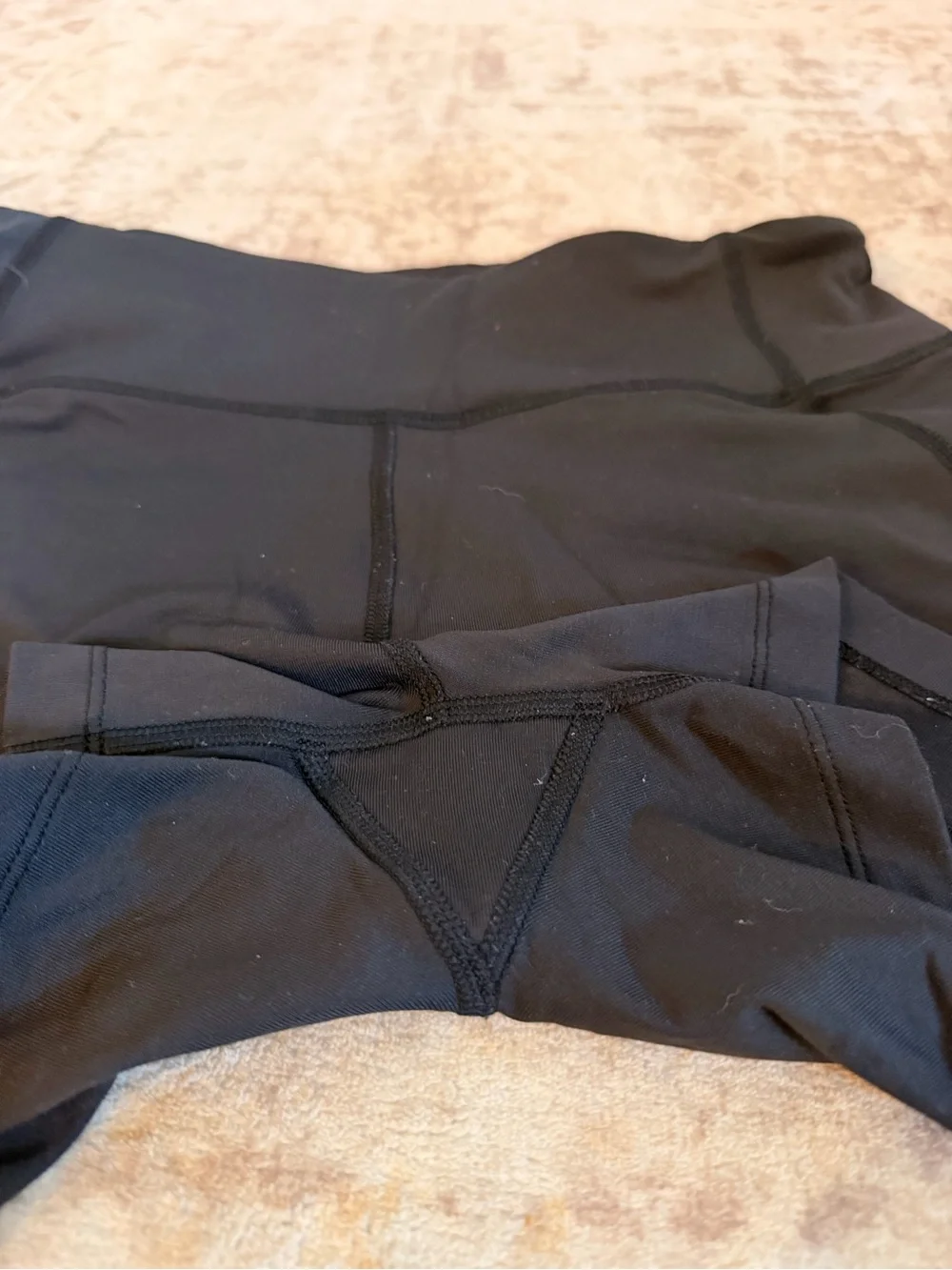 Outdoor Voices Black Mid-Rise Bike Shorts